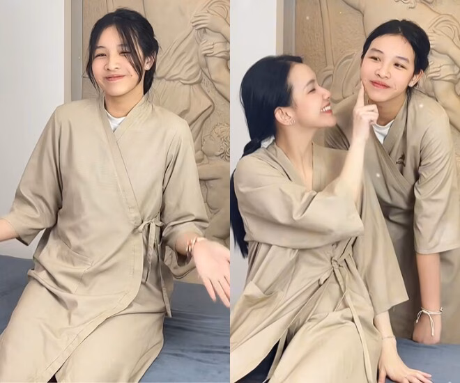 Ái nữ của Hoa hậu Thùy Lâm thừa hưởng nhan sắc xinh đẹp từ mẹ, có đôi đồng điếu cực duyên dáng.