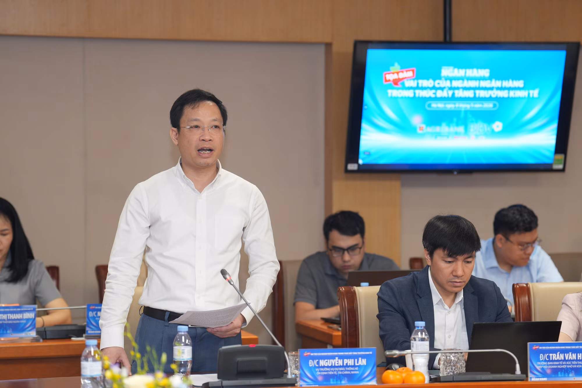 Ông Nguyễn Phi Lân, Vụ trưởng Vụ Dự báo, Thống kê-Ổn định tiền tệ tài chính. (Ảnh: Vietnam+)